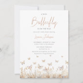 Kleine Vlinder Baby Shower Feest Kaart (Voorkant)