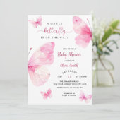 Kleine Vlinder Baby Shower Kaart (Staand voorkant)