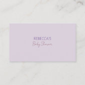 Kleine vlinder baby shower luier loterij informatiekaartje (Achterkant)