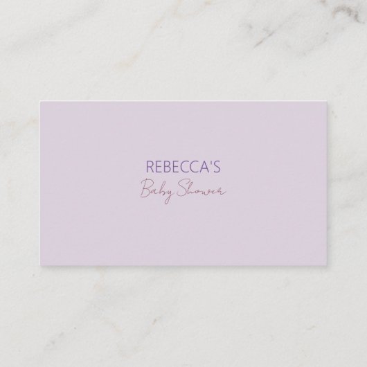 Kleine vlinder baby shower luier loterij informatiekaartje (Achterkant)