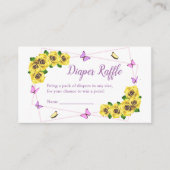 Kleine Vlinder Baby shower Luier Raffle Informatiekaartje (Voorkant)