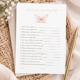 Kleine Vlinder Baby Shower Wie Kent Moeders Kaart