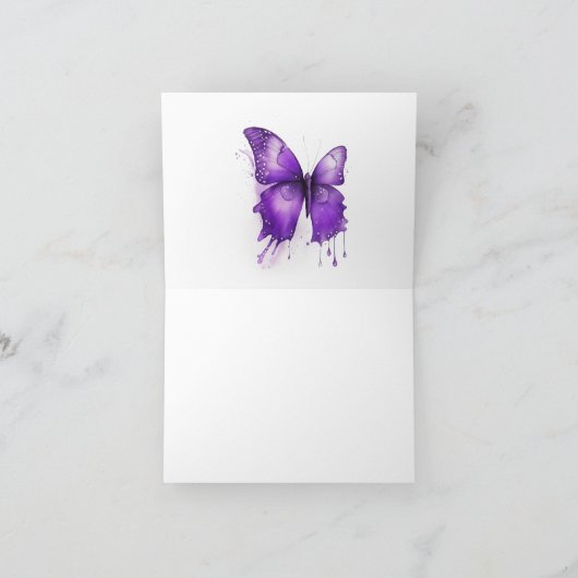 Kleine vlinder bedankje bedankkaart (Binnen)