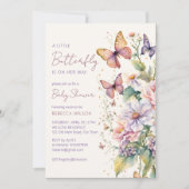 Kleine vlinder betoverde tuin baby shower kaart (Voorkant)