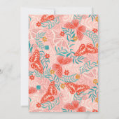 Kleine Vlinder Bloemen & Kristal 1e Verjaardag Kaart (Achterkant)