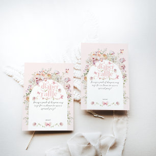 Kleine vlinder Blush Roze Bloemen Meisje Baby show Informatiekaartje