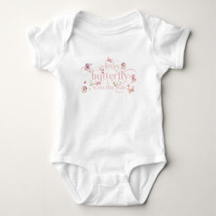Kleine vlinder Blush Roze Bloemen Meisje Baby show Romper