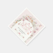 Kleine vlinder Blush Roze Bloemen Meisje Baby show Servet (Hoek)