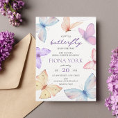 Kleine Vlinder Esthetische Pastel Meisje Baby show Kaart