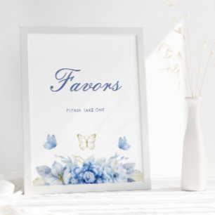 kleine vlinder jongen Baby shower gunsten Poster