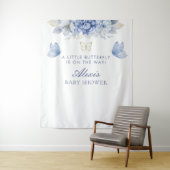  kleine vlinder jongen Baby shower Wandkleed (In situ)