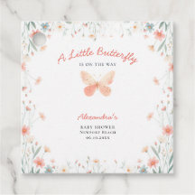 Kleine Vlinder Koraal Blauwgroen Schattige Meisje 