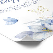 Kleine Vlinder Luier Raffle Baby shower Poster (Hoek)