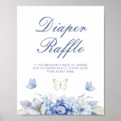 Kleine Vlinder Luier Raffle Baby shower Poster (Voorkant)