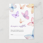 Kleine Vlinder Luier Raffle Meisje Baby shower Informatiekaartje (Voorkant)