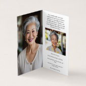 Kleine Vlinder Memorial Gebed Kaart Visitekaartje (Binnen)