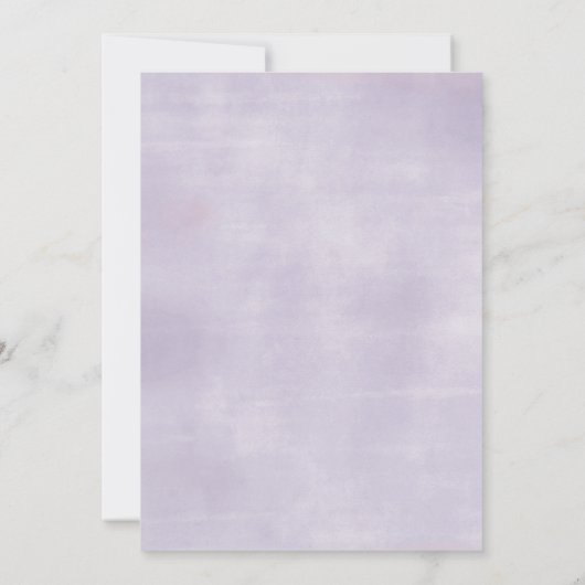 Kleine vlinder op weg naar Lila Baby shower Kaart (Achterkant)