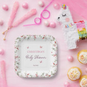 Kleine Vlinder Waterverf Baby shower Papieren Bordje (Feest)