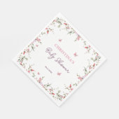 Kleine Vlinder Waterverf Baby shower Servet (Hoek)