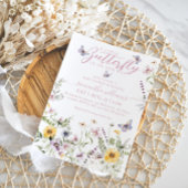 Kleine Vlinder Waterverf Wildflower Baby shower Kaart