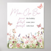 Kleine Vlinder Wilde Bloem Moeder Osa Bar Poster (Voorkant)