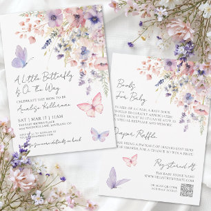 Kleine Vlinder Wildflower All In One Baby Shower U Kaart