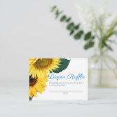 Kleine Vlinder Zonnebloemen Luier Raffle Douche Informatiekaartje (Staand voorkant)