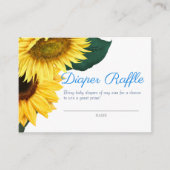 Kleine Vlinder Zonnebloemen Luier Raffle Douche Informatiekaartje (Voorkant)