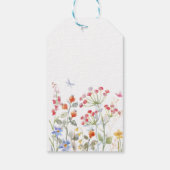 Kleine vlinderbloemen baby shower bedankt cadeaulabel (Achterkant)