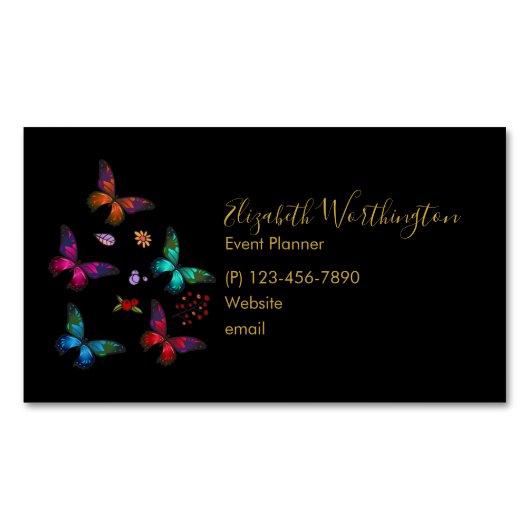  Kleine Vlinders Professioneel Visitekaartje Magneet (Voorkant)