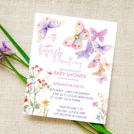 Kleine vlinderweide wildbloemen baby shower in