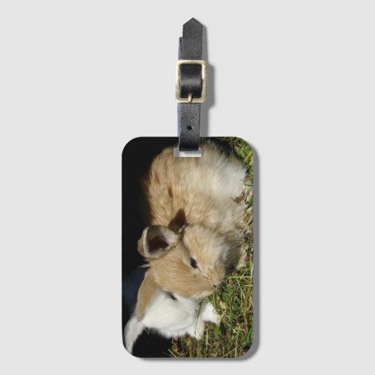 Kleine vloedbunnies bagagelabel (Voorkant (verticaal))