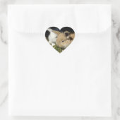 Kleine vloedbunnies hart sticker (Tas)