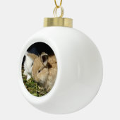 Kleine vloedbunnies keramische bal ornament (Rechts)