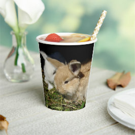 Kleine vloedbunnies papieren bekers