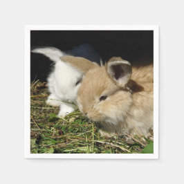 Kleine vloedbunnies servet