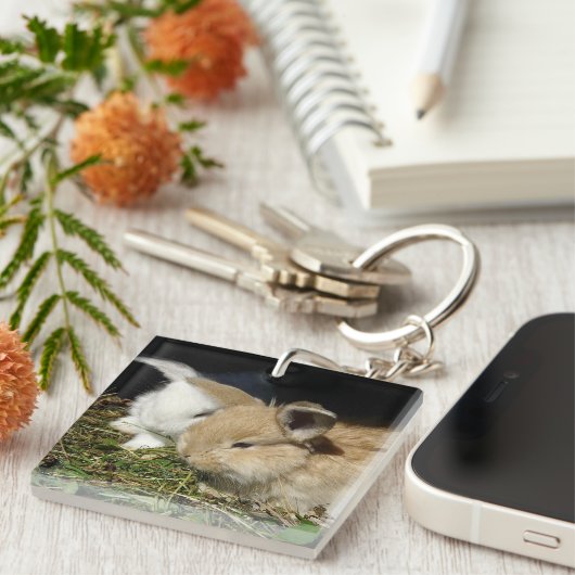 Kleine vloedbunnies sleutelhanger (Voorkant Rechts)