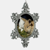Kleine vloedbunnies tin sneeuwvlok ornament (Links)