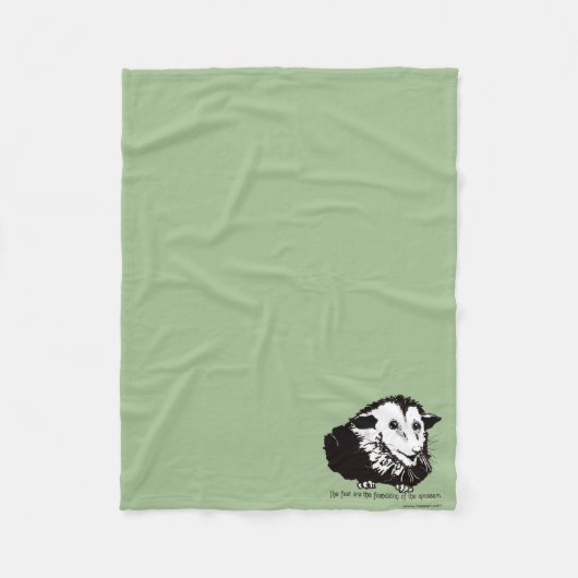 Kleine vlooiendeken met possum fleece deken (Voorkant)