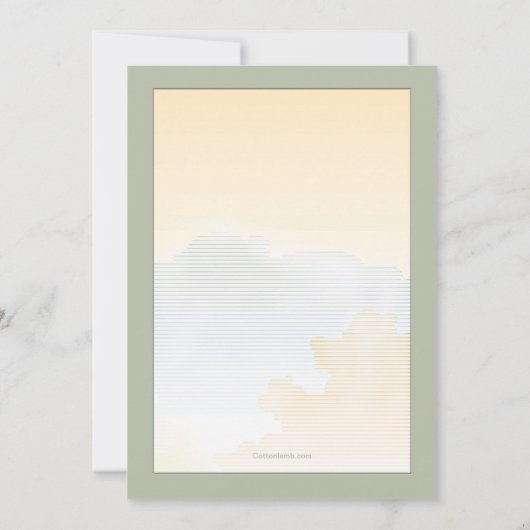 Kleine voetafdrukken Bereavement Hartelijk dank Bedankkaart (Achterkant)