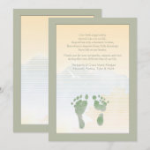 Kleine voetafdrukken Bereavement Hartelijk dank Bedankkaart (Voorkant / Achterkant)