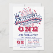 Kleine voetzoeker is een vierde van juli verjaarda kaart (Voorkant)