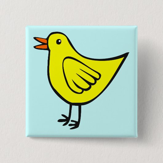 Kleine Vogel 01 Vierkante Button 5,1 Cm (Voorkant)