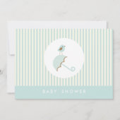 {kleine vogel} baby shower uitnodiging (Voorkant)