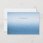 Kleine Vogel Bloemen Borduurwerk Blauw Dank u kaar Bedankkaart (Achterkant)