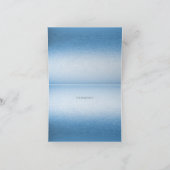 Kleine Vogel Bloemen Borduurwerk Blauw Dank u kaar Bedankkaart (Binnen)