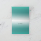 Kleine Vogel Bloemen Borduurwerk Groen Dank u Kaar Bedankkaart (Binnen)