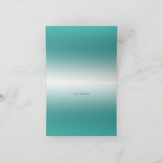 Kleine Vogel Bloemen Borduurwerk Groen Dank u Kaar Bedankkaart (Binnen)