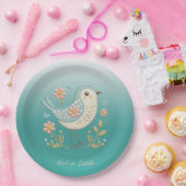 Kleine Vogel Bloemen Borduurwerk Groenboek Bord (Feest)