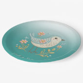 Kleine Vogel Bloemen Borduurwerk Groenboek Bord (Gekanteld)